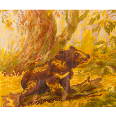 Рисунок на канве МП (24*30 см) 0379 «Бурый медведь» в интернет-магазине Швейпрофи.рф