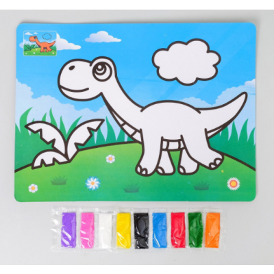 Фреска песком 3803818 «Динозавр» 9 цветов 20*27 см в интернет-магазине Швейпрофи.рф