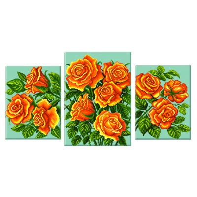 Рисунок на канве МП (28*34 см) 1313 «Жёлтые розы» 3 часть в интернет-магазине Швейпрофи.рф
