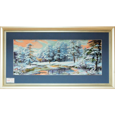 Рисунок на канве МП (40*90 см) 1360 «Зимний лес» в интернет-магазине Швейпрофи.рф
