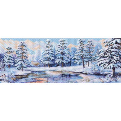 Рисунок на канве МП (40*90 см) 1360 «Зимний лес» в интернет-магазине Швейпрофи.рф