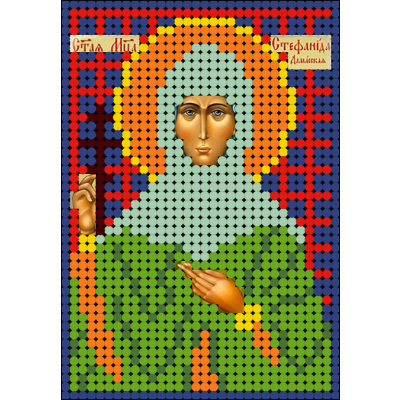 Ткань для вышивания бисером А6 КМИ-6365 «Св. мученица Стефанида» 7*10 см в интернет-магазине Швейпрофи.рф