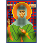 Ткань для вышивания бисером А6 КМИ-6365 «Св. мученица Стефанида» 7*10 см