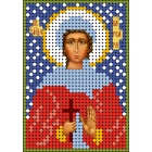 Ткань для вышивания бисером А6 КМИ-6325 «Св. мученица Варвара» 7*10 см