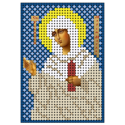 Ткань для вышивания бисером А6 КМИ-6333 «Св. Мария» 7*10 см в интернет-магазине Швейпрофи.рф