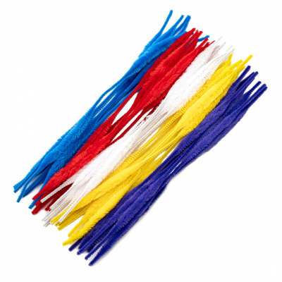 Синель-проволока 30 см пушистая перья двухцветные (уп. 40 шт.) ассорти 614218 в интернет-магазине Швейпрофи.рф