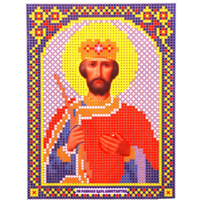 Ткань для вышивания бисером А5 иконы БИС МК-118 «Св. Константин» 12*16 см в интернет-магазине Швейпрофи.рф