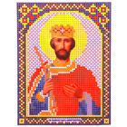 Ткань для вышивания бисером А5 иконы БИС МК-118 «Св. Константин» 12*16 см
