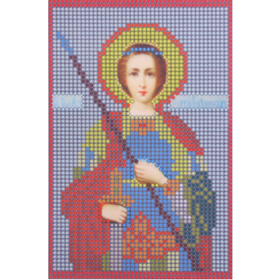 Ткань для вышивания бисером А5 КМИ-5374/1 «Св. Георгий Победоносец» 10*18 см в интернет-магазине Швейпрофи.рф