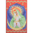 Ткань для вышивания бисером А5 КМИ-5421 «Пр. Богородица Остробрамская» 10*18 см