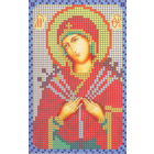 Ткань для вышивания бисером А5 КМИ-5311 «Богородица Семистрельная» 10*18 см