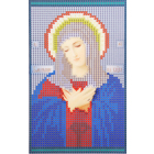 Ткань для вышивания бисером А5 КМИ-5366 «Богородица Умиление» 10*18 см