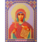 Ткань для вышивания бисером А5 иконы БИС МК-046 «Св. Наталья» 12*16 см