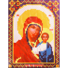 Ткань для вышивания бисером А5 иконы БИС МК-043 «Богородица Казанская» 12*16 см