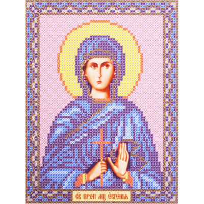 Ткань для вышивания бисером А5 иконы БИС 5116 «Св. Евгения Римская» 13*17 см в интернет-магазине Швейпрофи.рф