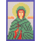 Ткань для вышивания бисером А6 КМИ-6385 «Св. мученица Зинаида» 7*10 см