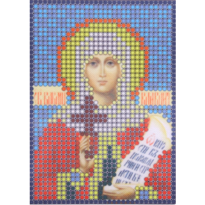 Ткань для вышивания бисером А6 КМИ-6462 «Св. Клавдия» 7*10 см в интернет-магазине Швейпрофи.рф