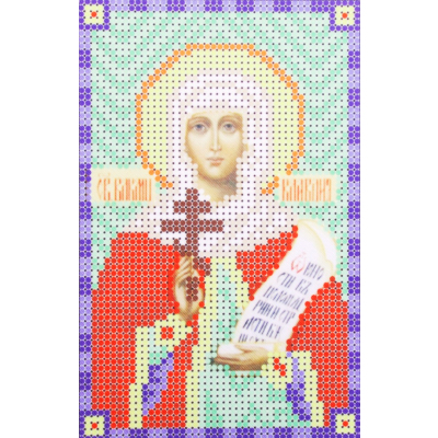 Ткань для вышивания бисером А5 КМИ-5436 «Св. Клавдия» 10*18 см в интернет-магазине Швейпрофи.рф