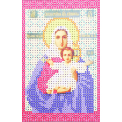Ткань для вышивания бисером А5 КМИ-5418 «Божья Матерь Леушинская» 10*18 см в интернет-магазине Швейпрофи.рф