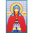Ткань для вышивания бисером А5 КМИ-5332 «Св. Даниил Московский» 10*18 см