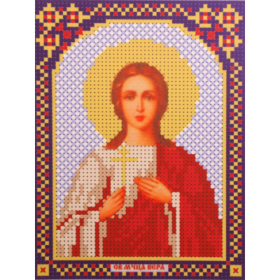 Ткань для вышивания бисером А5 иконы БИС МК-015 «Св. Вера» 12*16 см в интернет-магазине Швейпрофи.рф