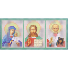 Ткань для вышивания бисером А5 КМИ-5404 «Благополучие всех женщин» триптих 10*18 см
