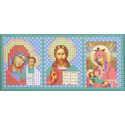 Ткань для вышивания бисером А5 КМИ-5408 «Благополучие норожденных детей» триптих 10*18 см в интернет-магазине Швейпрофи.рф