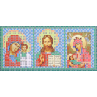 Ткань для вышивания бисером А5 КМИ-5408 «Благополучие норожденных детей» триптих 10*18 см