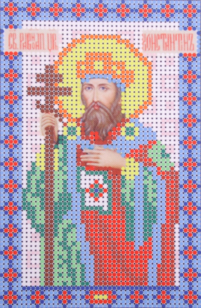 Ткань для вышивания бисером А5 КМИ-5437 «Св. Константин» 10*18 см