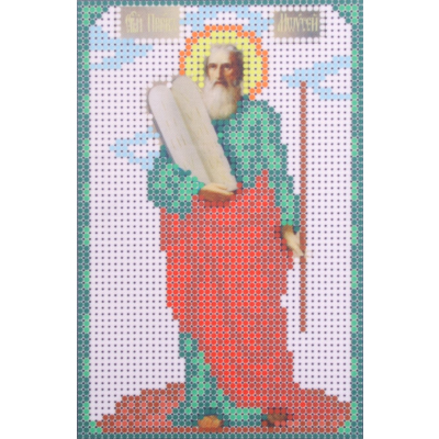 Ткань для вышивания бисером А5 КМИ-5441 «Св. Пророк Моисей» 10*18 см в интернет-магазине Швейпрофи.рф