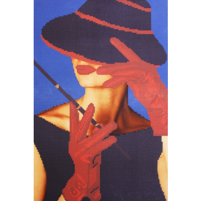 Ткань для вышивания бисером А3 КМЧ-3474 «Дама в шляпке» 25*37 см в интернет-магазине Швейпрофи.рф
