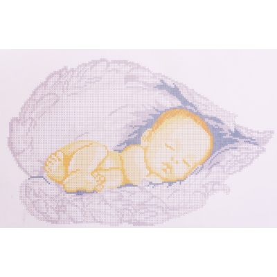 Ткань для вышивания бисером А3 КМЧ-3485 «Младенец в крыльях ангела» 24*36 см в интернет-магазине Швейпрофи.рф