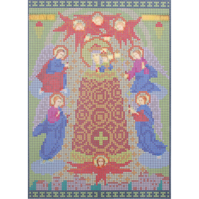 Ткань для вышивания бисером А4 КМИ-4362 «Богородица Прибавление ума» 18*25,5 см в интернет-магазине Швейпрофи.рф