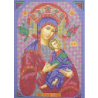 Ткань для вышивания бисером А4 КМИ-4378 «Страстная Божья Матерь» 18*25,5 см