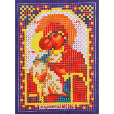 Ткань для вышивания бисером А6 иконы БИС ММ-074 «Пр. Б-ца Владимирская» 7,5*10,5 см в интернет-магазине Швейпрофи.рф