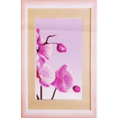 Ткань для вышивания бисером ЧМ СБ-297 Розовая Орхидея 17*30 см в интернет-магазине Швейпрофи.рф