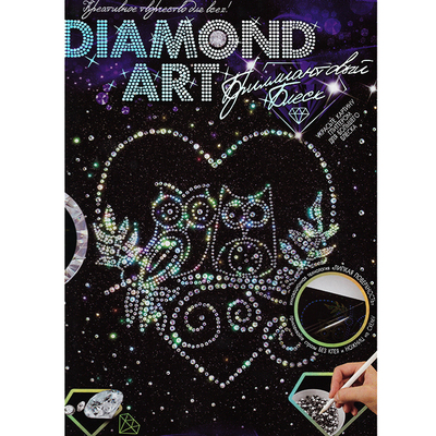 Алмазная мозаика DIAMOND ART «Совы на ветке» 40*50 см в интернет-магазине Швейпрофи.рф