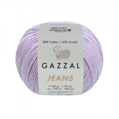 Пряжа Джинс-GZ (Gazzal, Jeans-GZ), 50 г / 170 м, 1141 сиреневый в интернет-магазине Швейпрофи.рф