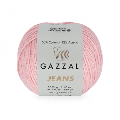 Пряжа Джинс-GZ (Gazzal, Jeans-GZ), 50 г / 170 м, 1118 розовый в интернет-магазине Швейпрофи.рф