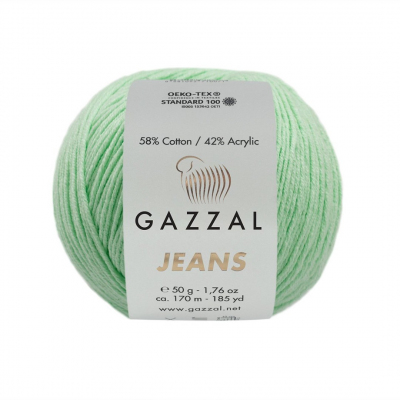 Пряжа Джинс-GZ (Gazzal, Jeans-GZ), 50 г / 170 м, 1154 мята в интернет-магазине Швейпрофи.рф