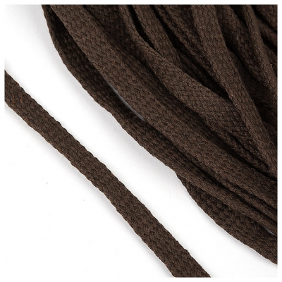 Шнур плоский 15 мм х/б  уп 25 м турецкое плетение 016 коричневый в интернет-магазине Швейпрофи.рф