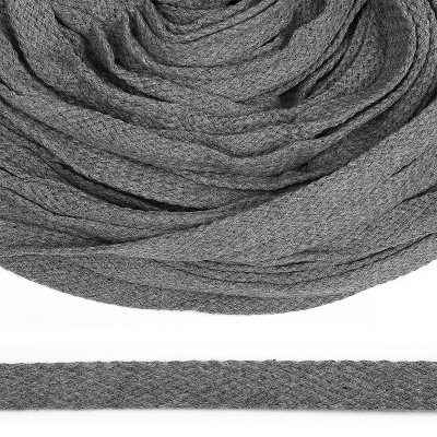 Шнур плоский 15 мм х/б  уп 25 м турецкое плетение 029 серый в интернет-магазине Швейпрофи.рф