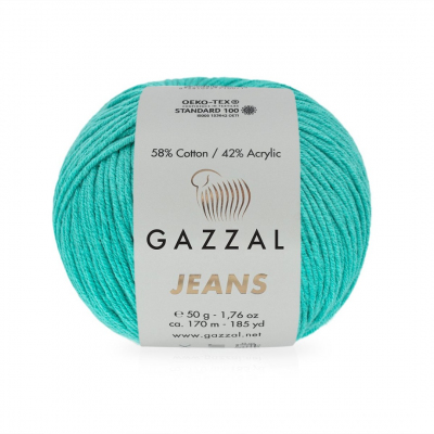 Пряжа Джинс-GZ (Gazzal, Jeans-GZ), 50 г / 170 м, 1108 мята в интернет-магазине Швейпрофи.рф