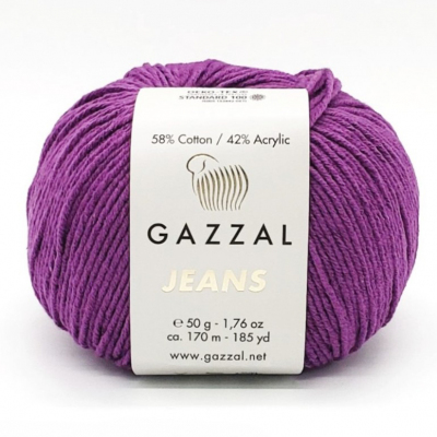 Пряжа Джинс-GZ (Gazzal, Jeans-GZ), 50 г / 170 м, 1145 фиолетовый в интернет-магазине Швейпрофи.рф