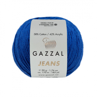 Пряжа Джинс-GZ (Gazzal, Jeans-GZ), 50 г / 170 м, 1157 василек в интернет-магазине Швейпрофи.рф