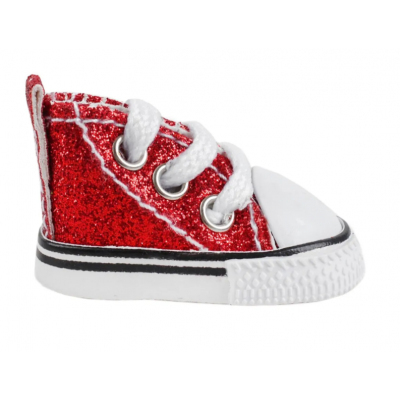 Обувь для игрушек (Кеды) 4072464  5,0 см  блестки (1 пара) красный в интернет-магазине Швейпрофи.рф