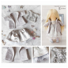 Набор для шитья 4171670 Одежда для куклы 25-30 см «Праздник» серый в интернет-магазине Швейпрофи.рф