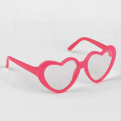 Очки со стеклом 4259004 «Сердечки» пластик 8 см розовый в интернет-магазине Швейпрофи.рф