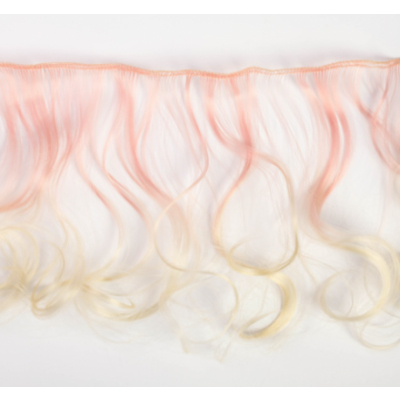 Волосы для кукол (трессы) Прямые 4692561 В-150 см L-25 см розовый/белый + бантик в интернет-магазине Швейпрофи.рф