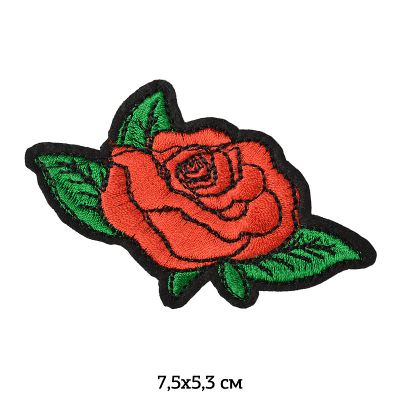 Термоаппликация TBY.2197 Красная роза 136905 5,3*7,5 см красный в интернет-магазине Швейпрофи.рф